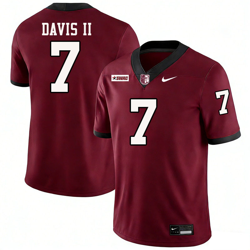 Alabama A&M Bulldogs #7 JD Davis II College Football Jerseys,Uniforms-Maroon